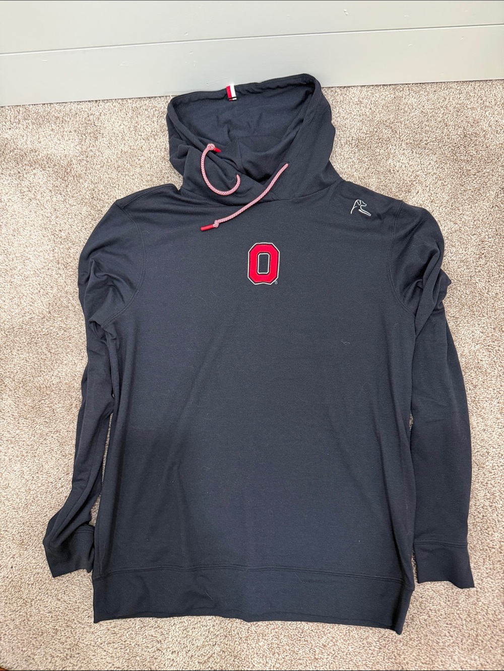 RHOBACK OHIO STATE Men's Pullover Hoodie with Red 'O' Accent